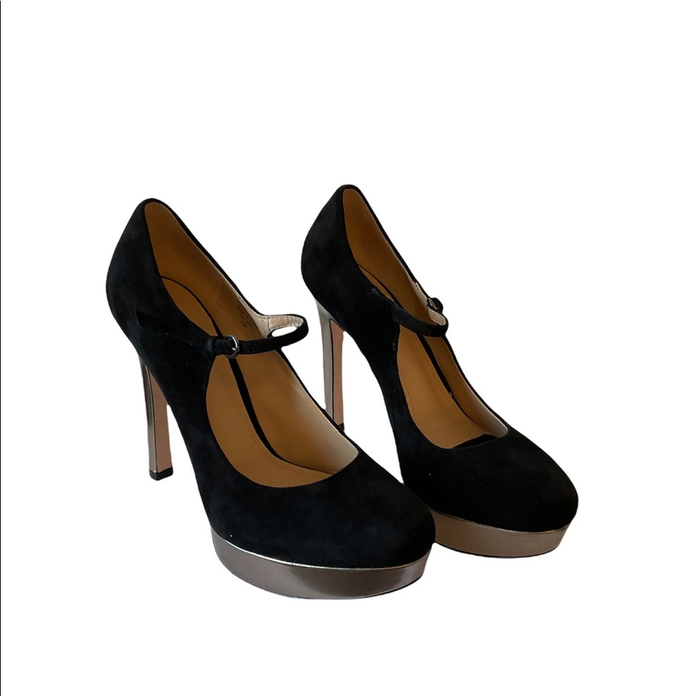 Joan & David Black and Silver Heels